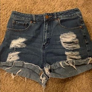 High Waisted Jean Shorts